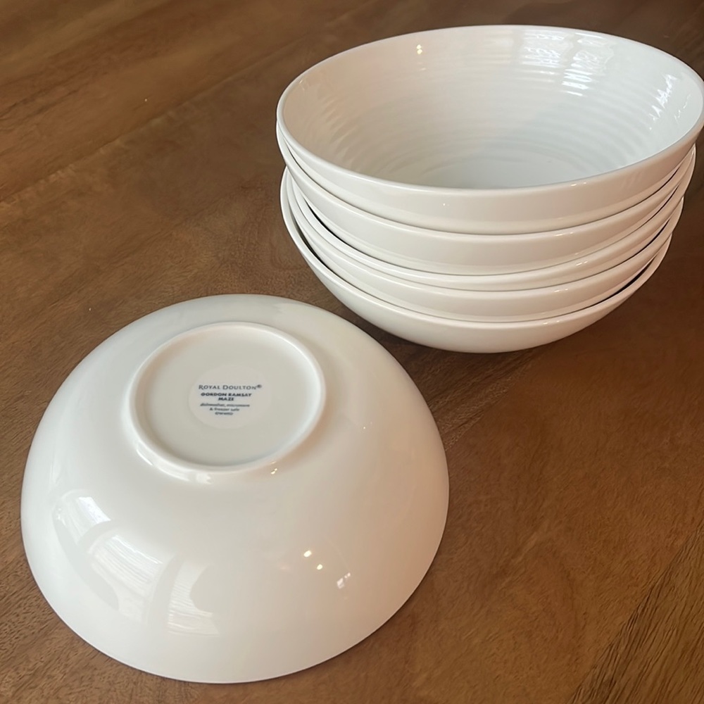 (6) Gordon Ramsay Maze - White Cereal Bowl